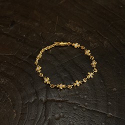 22K Diamond Cross Bracelet