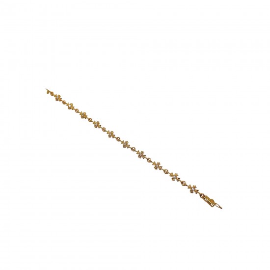 22K Diamond Cross Bracelet