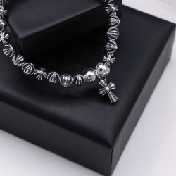 Cross flower ball bracelet