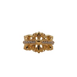 22k gold-plated iris ring