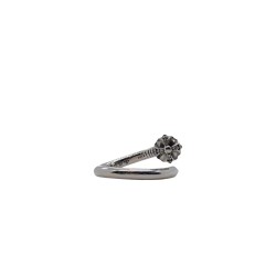 Cross stone nail ring