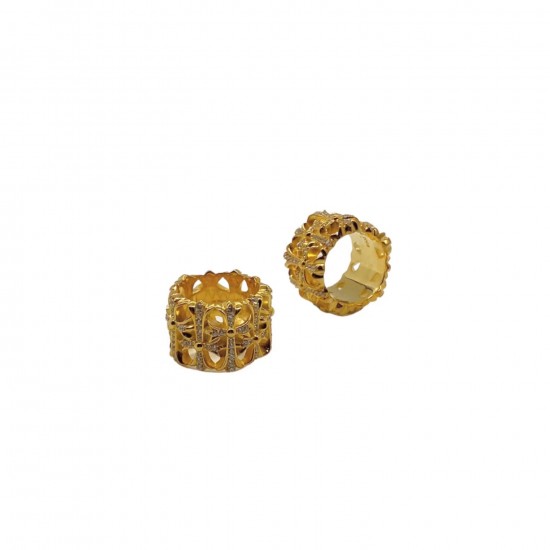 22k gold-plated stone tomb ring