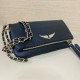 Zadig Bag, gold with black fringe 6