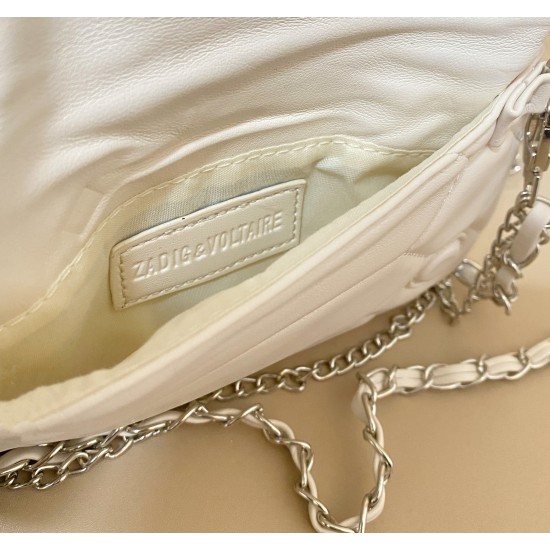 Zadig Bag, Small, Embroidered, White 6