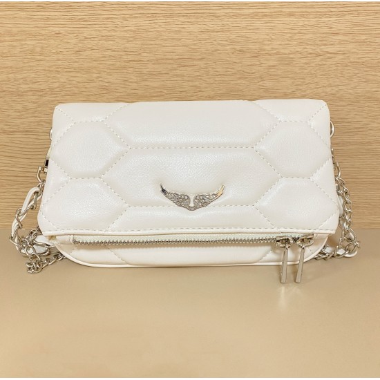 Zadig Bag, Small, Embroidered, White 6