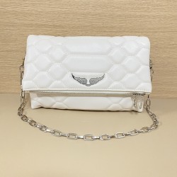 Zadig Bag, Large, Embroidered, White 8