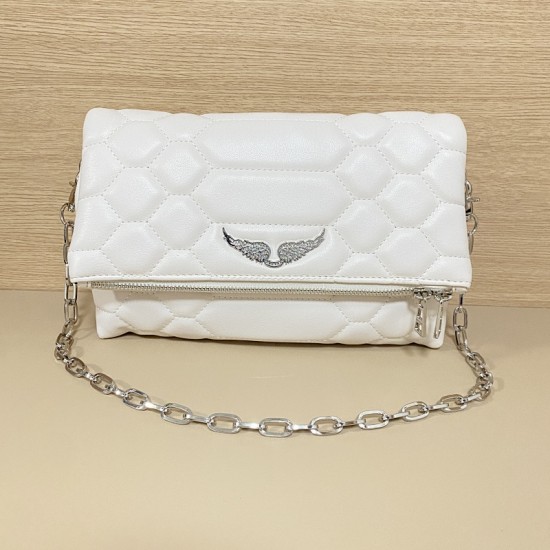 Zadig Bag, Large, Embroidered, White 8