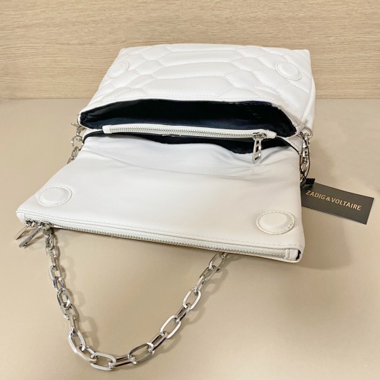 Zadig Bag, Large, Embroidered, White 8
