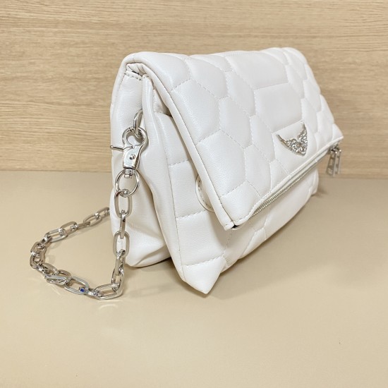 Zadig Bag, Large, Embroidered, White 8