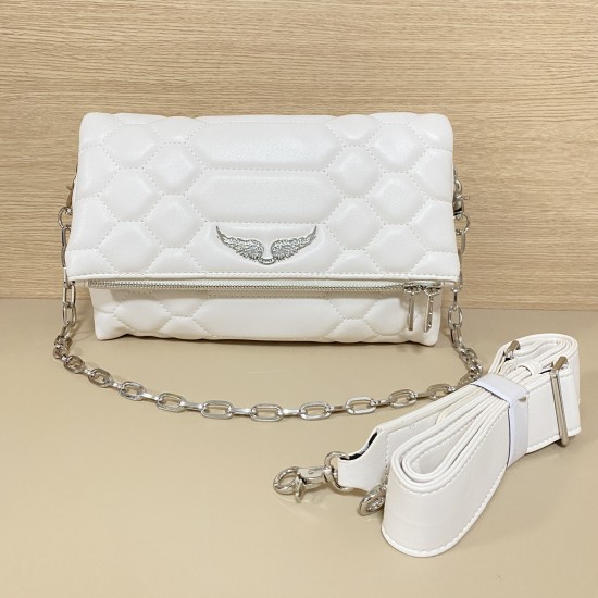 Zadig Bag, Large, Embroidered, White 8
