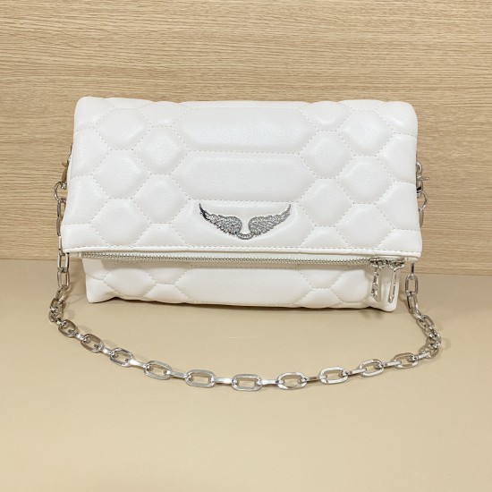 Zadig Bag, Large, Embroidered, White 8
