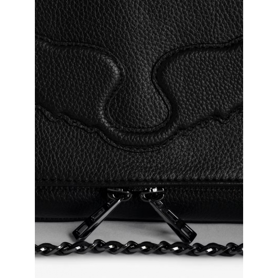 Zadig Bag Large Wings Black Shoulder Strap 12