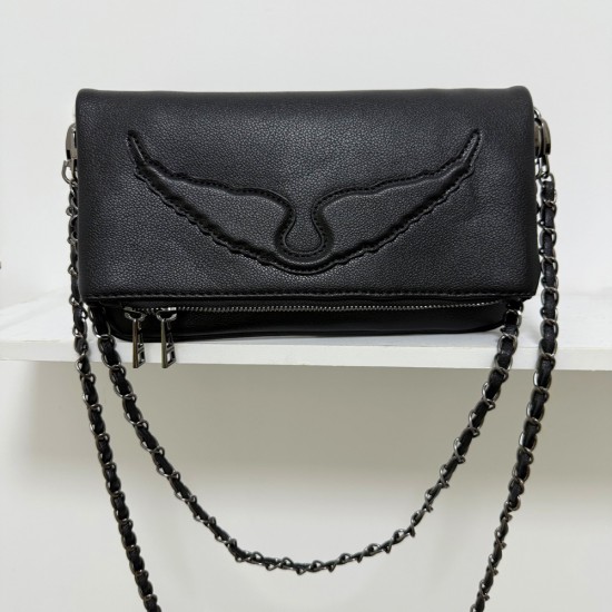 Zadig Bag Large Wings Black Shoulder Strap 12