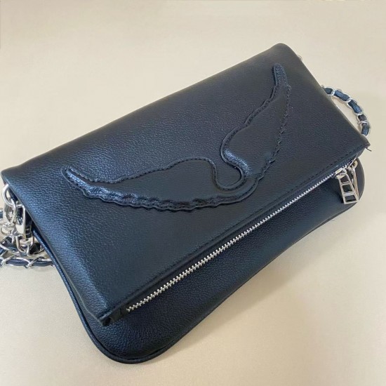 Zadig Bag Large Wings Silver Shoulder Strap 6