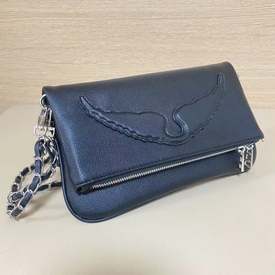 Zadig Bag Large Wings Silver Shoulder Strap 6