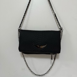 Zadig Bag, Small, Black, Snake Pattern 6