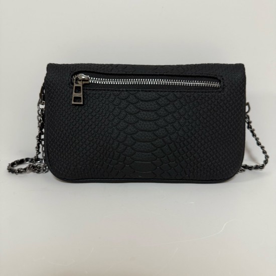 Zadig Bag, Small, Black, Snake Pattern 6