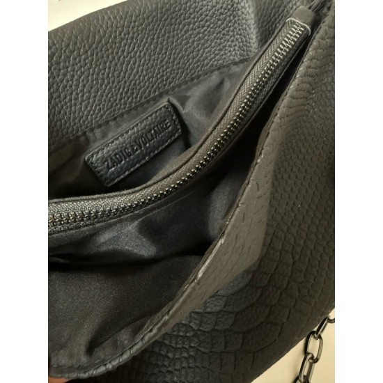 Zadig Bag, Double-Layered Black Snake Pattern 5