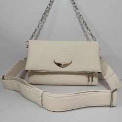 Zadig Bag Double-Layered White Snake Pattern 7