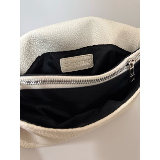 Zadig Bag Double-Layered White Snake Pattern 7