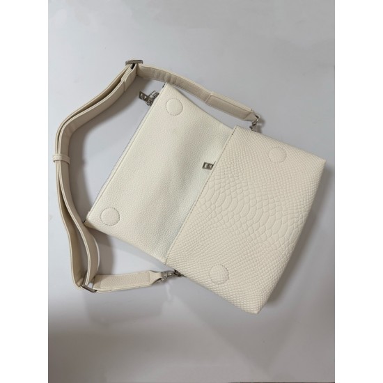 Zadig Bag Double-Layered White Snake Pattern 7