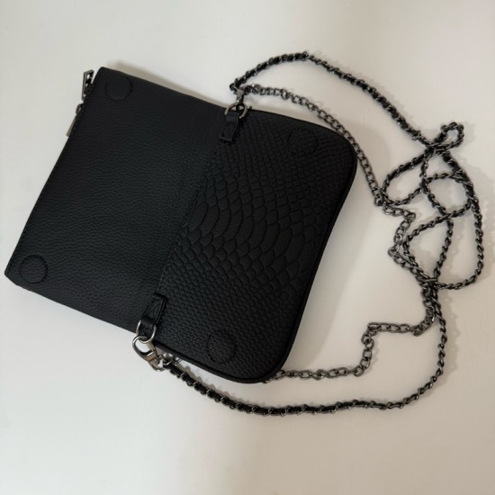 Zadig Bag, Small, Snake Pattern, Black 6