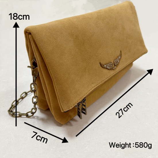 Zadig Bag, Double-layer Brown Plush Material 5