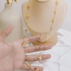 LV Jewelry Necklace: $20–$25 with box; $17–$22 without box