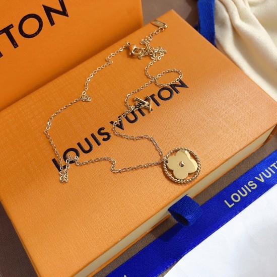 LV Jewelry Necklace: $20–$25 with box; $17–$22 without box