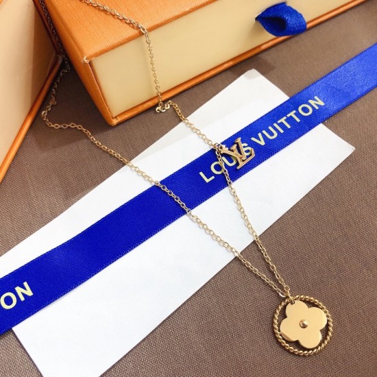 LV Jewelry Necklace: $20–$25 with box; $17–$22 without box