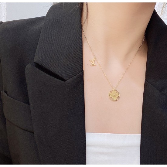LV Jewelry Necklace: $20–$25 with box; $17–$22 without box