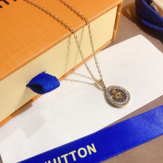 LV Jewelry Necklace: $20–$25 with box; $17–$22 without box