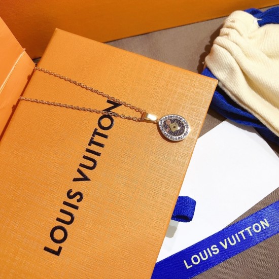 LV Jewelry Necklace: $20–$25 with box; $17–$22 without box