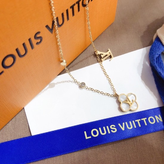 LV Jewelry Necklace: $20–$25 with box; $17–$22 without box
