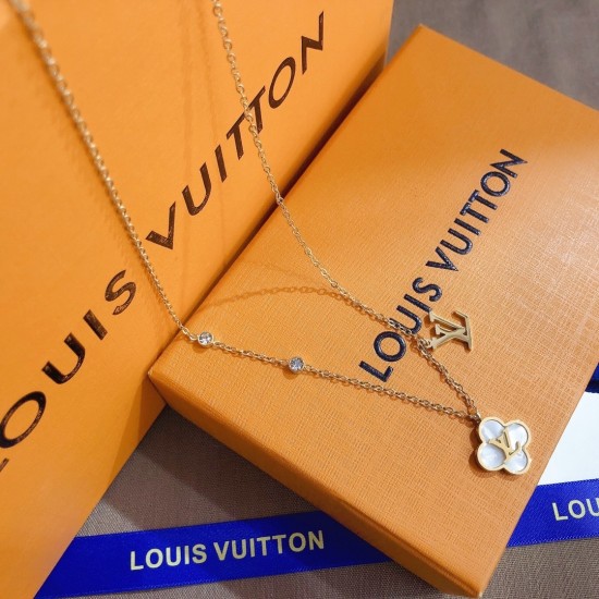 LV Jewelry Necklace: $20–$25 with box; $17–$22 without box