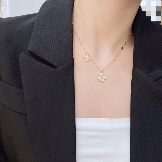 LV Jewelry Necklace: $20–$25 with box; $17–$22 without box