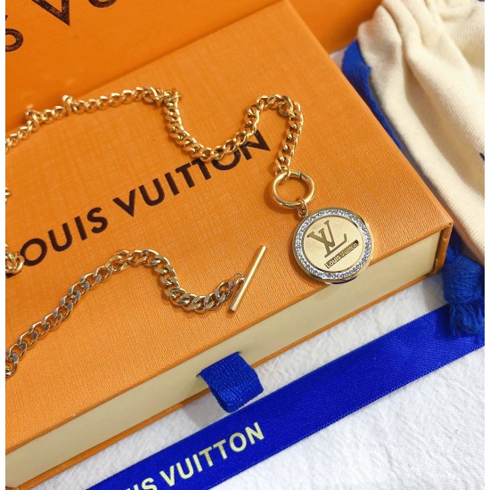 LV Jewelry Necklace: $20–$25 with box; $17–$22 without box
