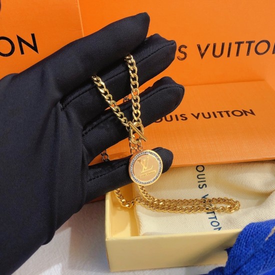 LV Jewelry Necklace: $20–$25 with box; $17–$22 without box
