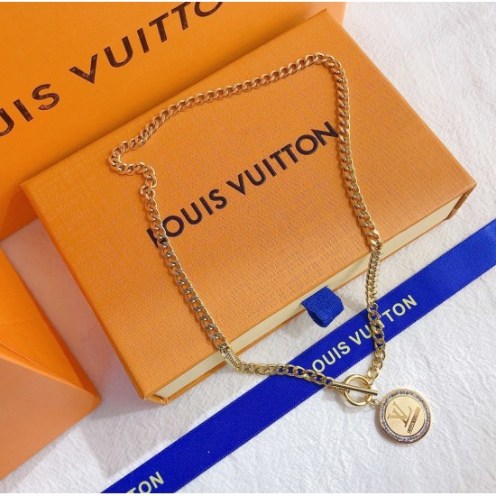 LV Jewelry Necklace: $20–$25 with box; $17–$22 without box