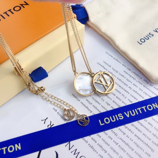 LV Jewelry Necklace: $20–$25 with box; $17–$22 without box