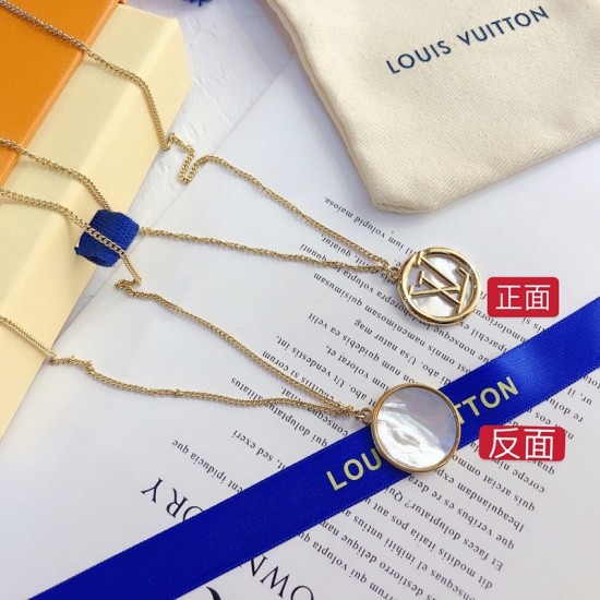 LV Jewelry Necklace: $20–$25 with box; $17–$22 without box