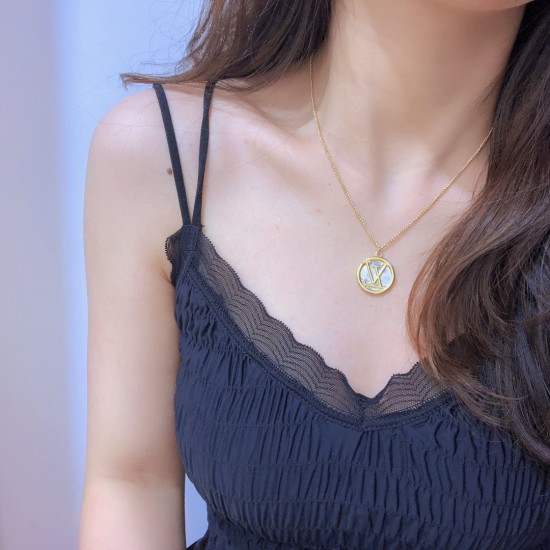 LV Jewelry Necklace: $20–$25 with box; $17–$22 without box
