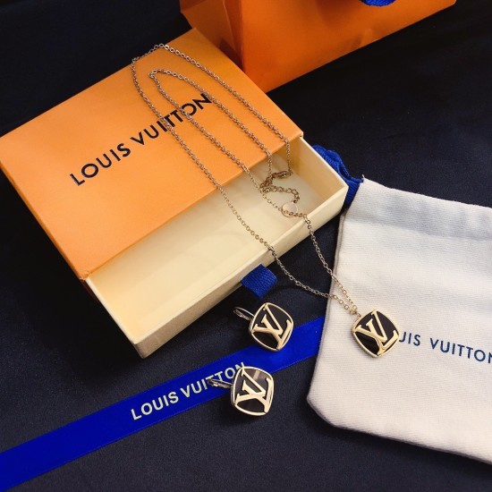LV Jewelry Necklace: $20–$25 with box; $17–$22 without box