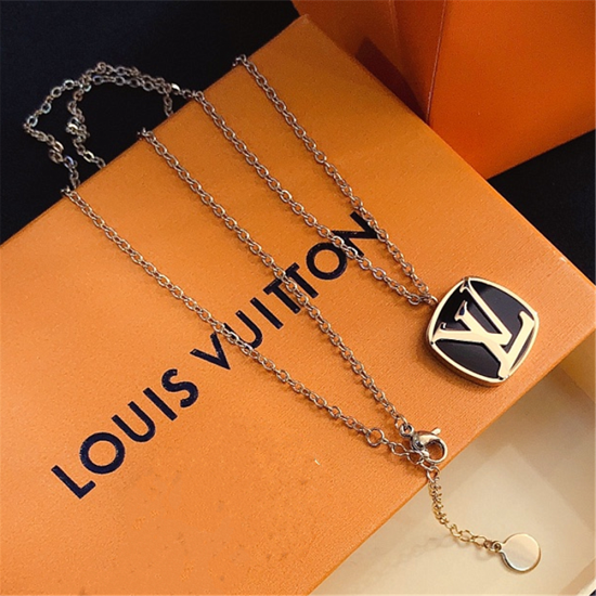 LV Jewelry Necklace: $20–$25 with box; $17–$22 without box