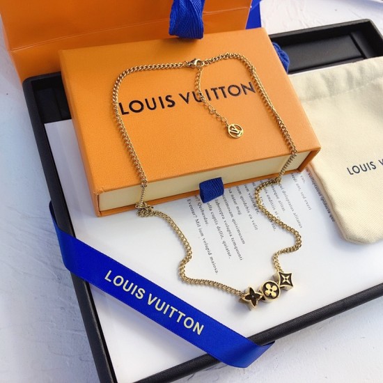 LV Jewelry Necklace: $20–$25 with box; $17–$22 without box