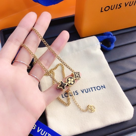 LV Jewelry Necklace: $20–$25 with box; $17–$22 without box
