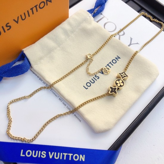 LV Jewelry Necklace: $20–$25 with box; $17–$22 without box