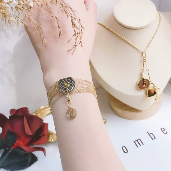LV Jewelry Necklace: $20–$25 (with box); $17–$22 (without bo