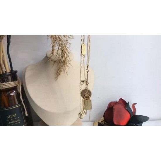 LV Jewelry Necklace: $20–$25 (with box); $17–$22 (without bo