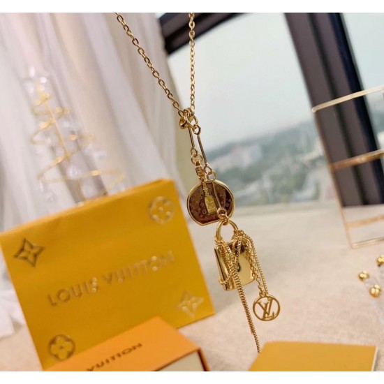LV Jewelry Necklace: $20–$25 (with box); $17–$22 (without bo